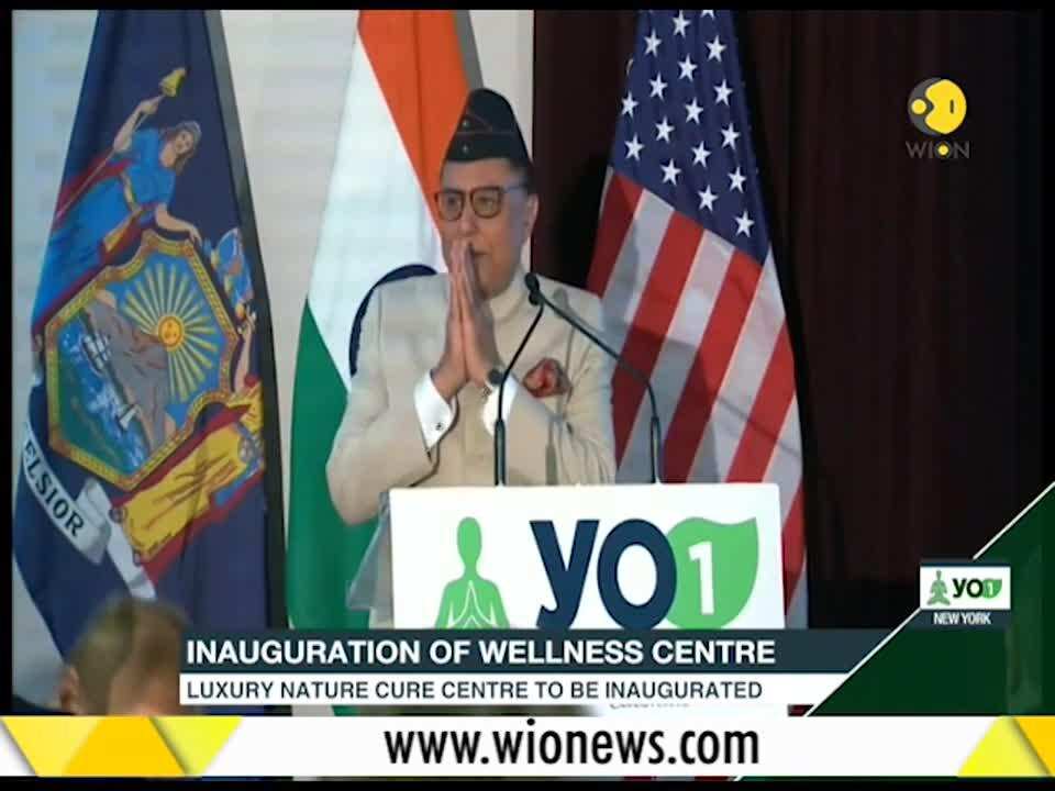 Essel Group Chairman Subhash Chandra addresses at the inauguration ceremony of Yo1 wellness