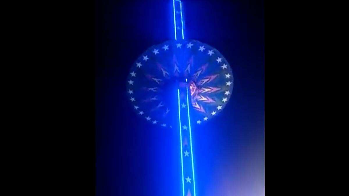 India Rotating drop tower ride comes crashing down at a fair in Mohali