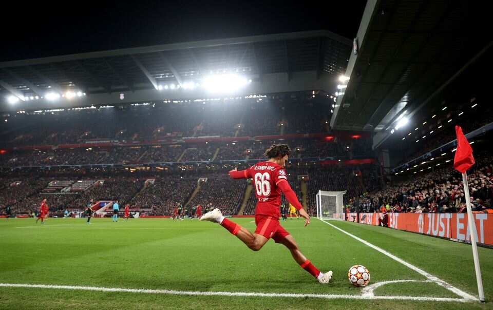Trent Alexander-Arnold in action at Anfield