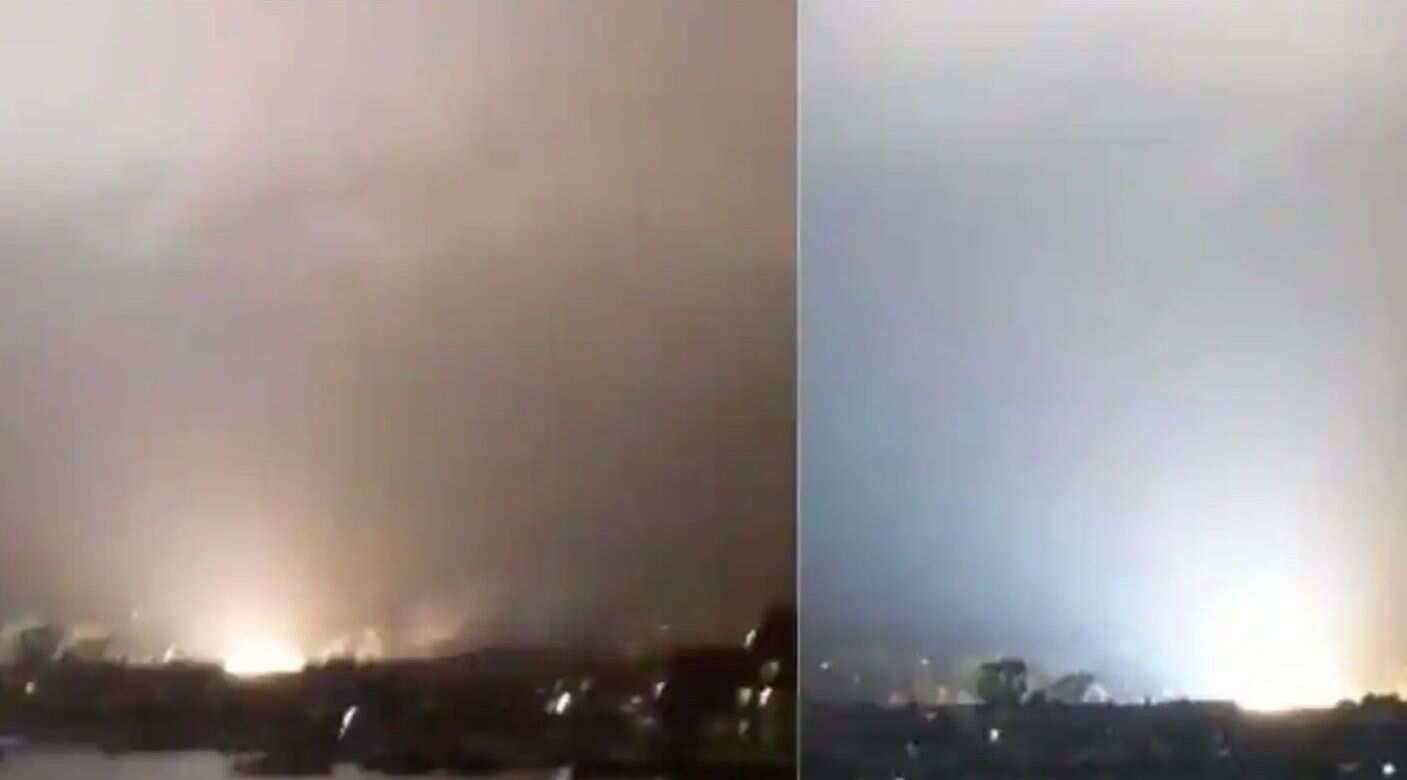 A mysterious loud blast rocked Southampton on Monday shows a video that has surfaced on social media