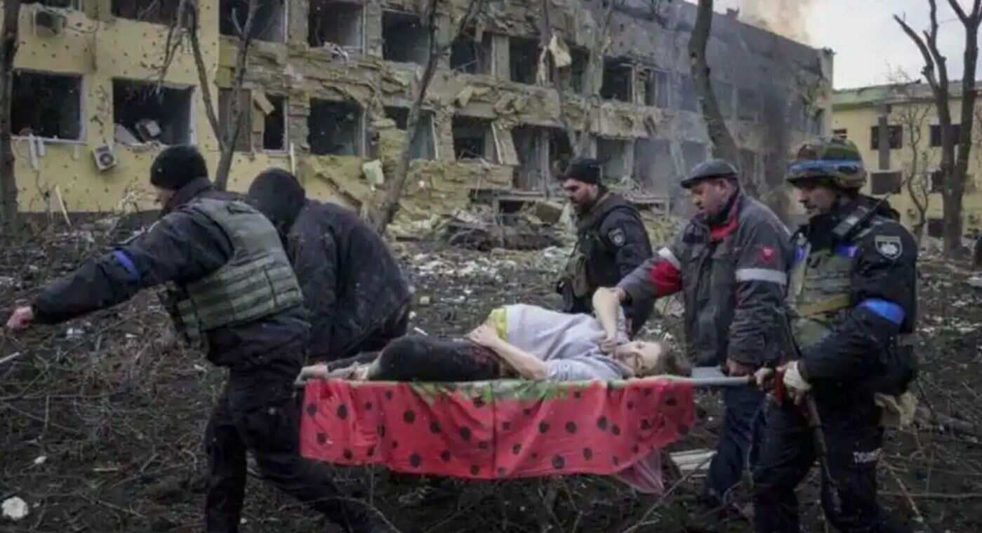 Ukraine's Foreign Ministry on Monday said that a pregnant woman who was pictured being carried from a Ukrainian maternity hospital after it was bombed by Russian forces has died along with her unborn baby.