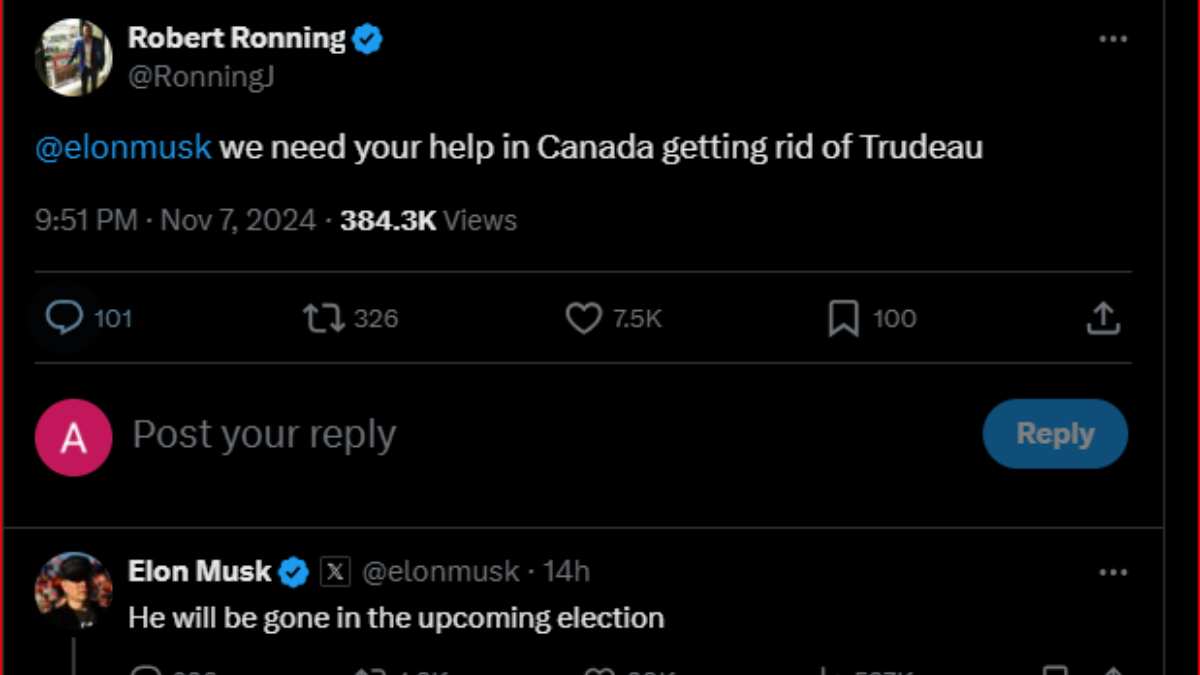 Musk tweet on Trudeau