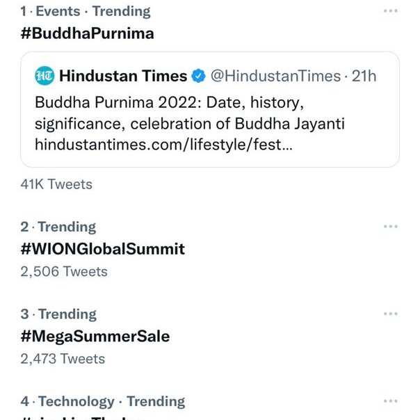 Trending in Twitter