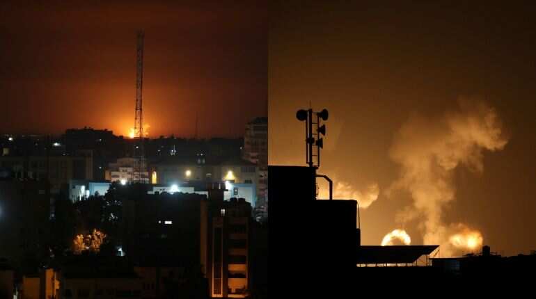 air strikes gaza