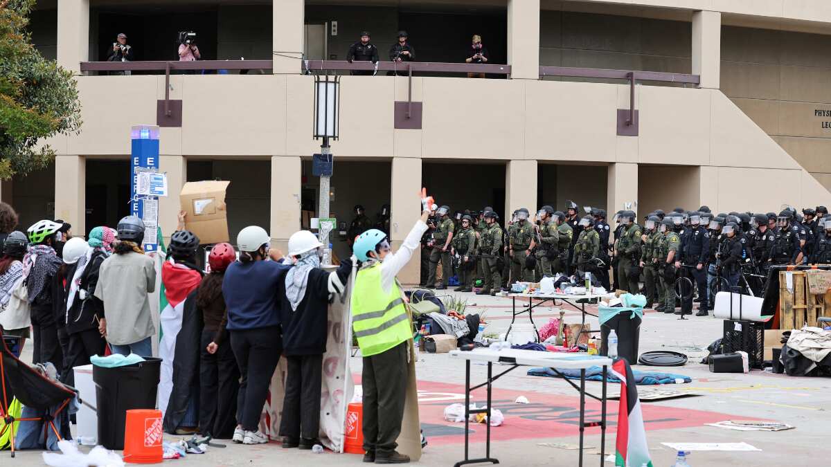 Irvine protest
