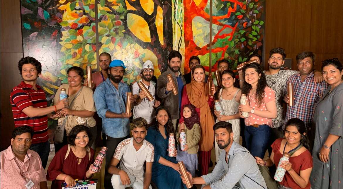 Dia Mirza brings copper bottles