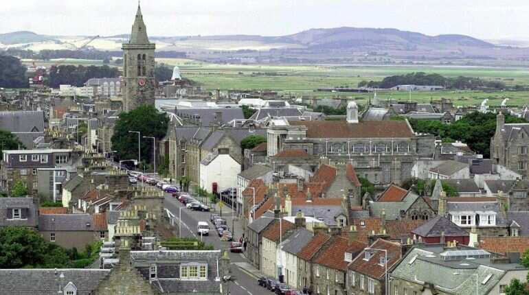 This undated file photo shows St Andrews, the university town in Fife, Scotland.