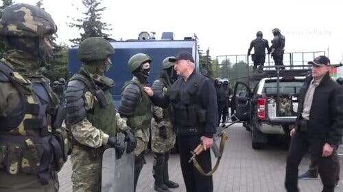 Lukashenk in body armour