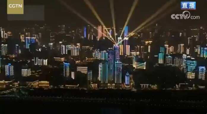 Light show in Wuhan