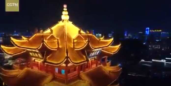 Light show in Wuhan