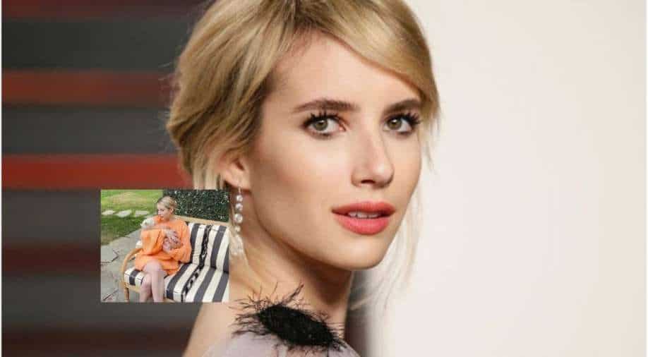 Emma Roberts shares first photo of newborn son and reveals his full name