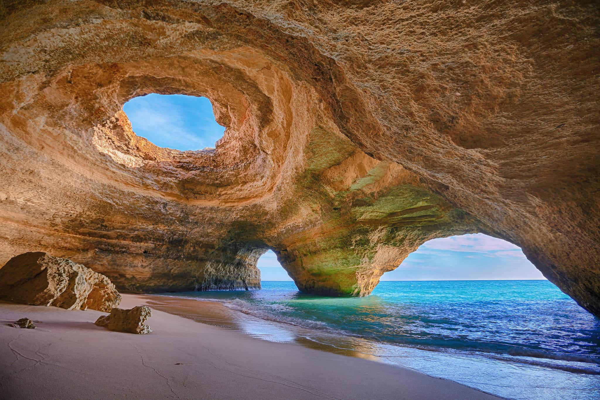Cave Beach in Algarve, Portugal