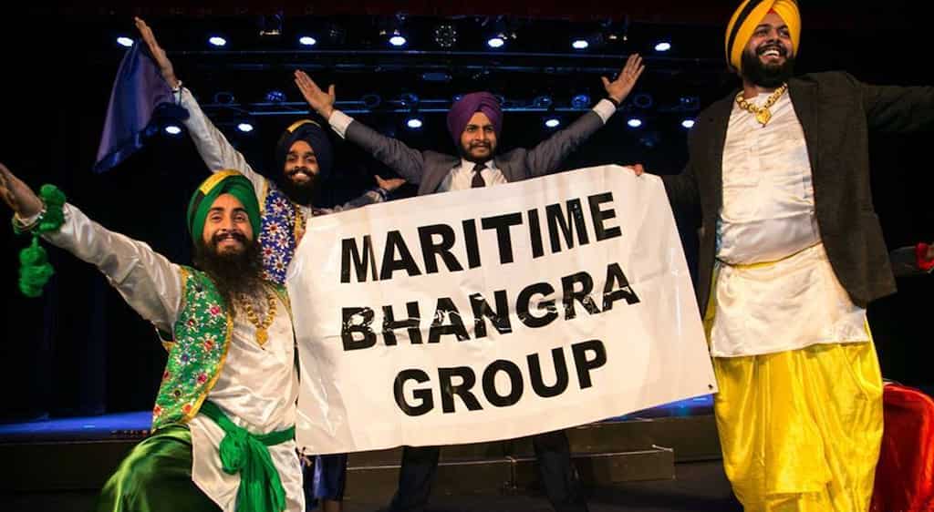 Indian Bhangra dancers meet Canadian winter, with excellent results