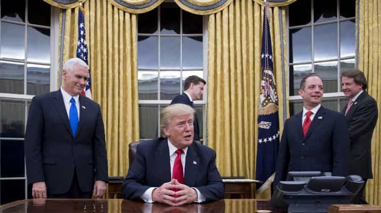 US President Donald Trump signs first executive order on Obamacare US President Donald Trump signs first executive order on Obamacare