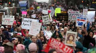 Women around the world march against Trump