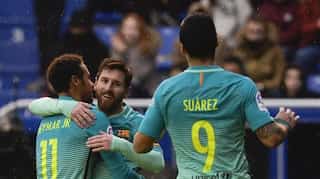 La Liga: Barca's 'MSN' score as they rout Alaves
