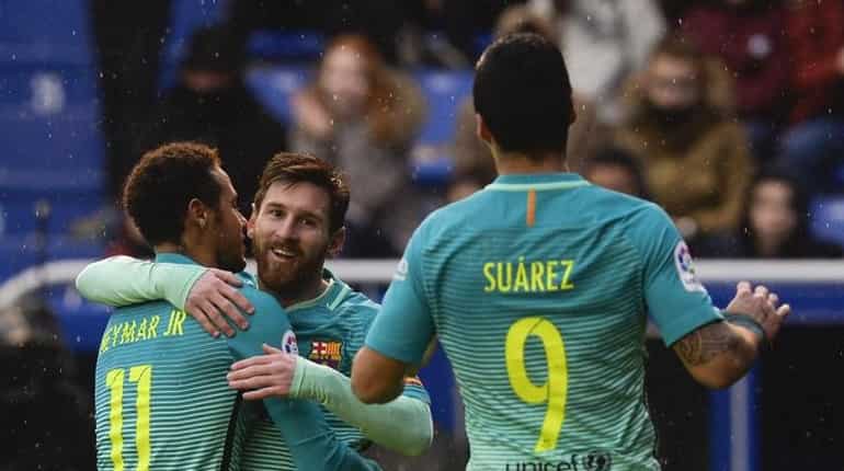 La Liga: Barca's 'MSN' score as they rout Alaves