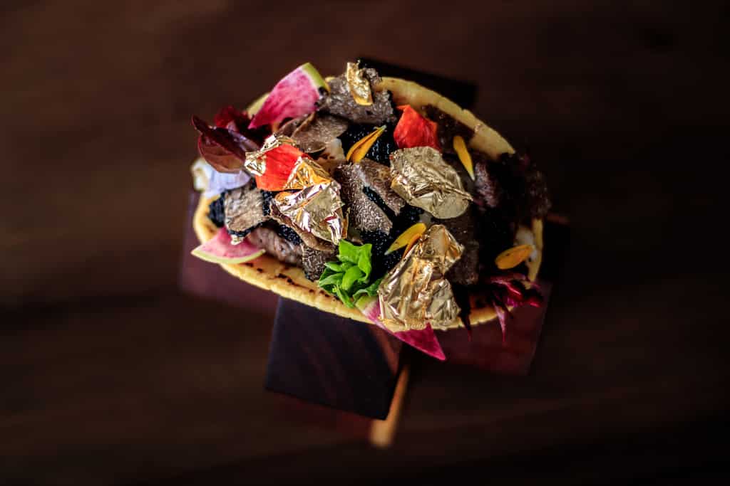 Would you like to have a taco worth $25,000 laced with 24k gold?