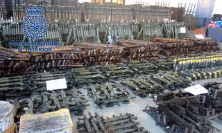 Spanish police's January raid recovered about 10,000 firearms, 400 grenades