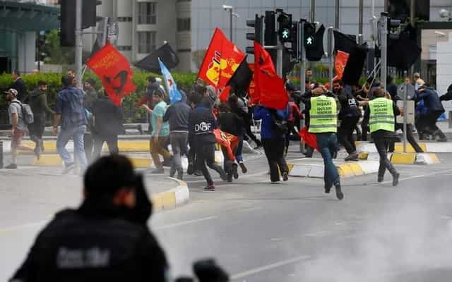 Turkish police attack May Day demonstrators amid tensions over Erdogan's power expansion Turkish police attack May Day demonstrators amid tensions over Erdogan's power expansion