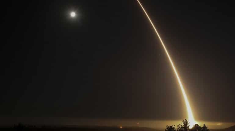 US Air Force test-fires ICBM from California US Air Force test-fires ICBM from California