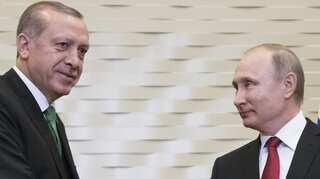 Erdogan in Russia: Syria safe zones should be no-fly areas, says Putin