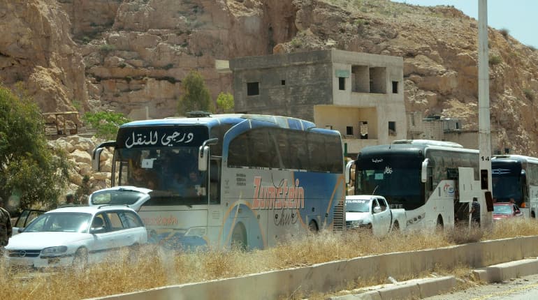 Syria: First evacuations from Damascus rebel district Syria: First evacuations from Damascus rebel district