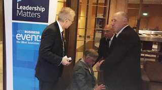 Australia: Qantas CEO gets pie on his face, keeps his cool