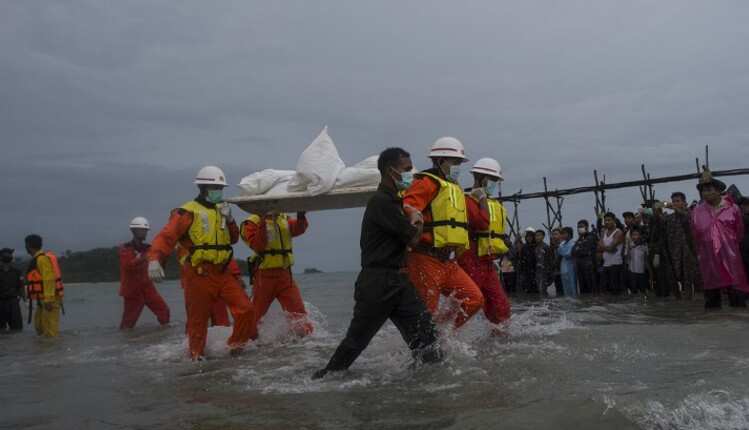 Desperate wait while bodies retrieved from Myanmar plane wreck