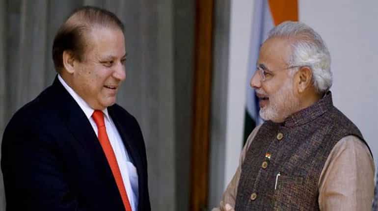 PM Modi, Nawaz Sharif exchange greetings in Kazakhstan PM Modi, Nawaz Sharif exchange greetings in Kazakhstan