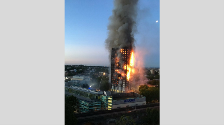 27-storey tower on fire in London