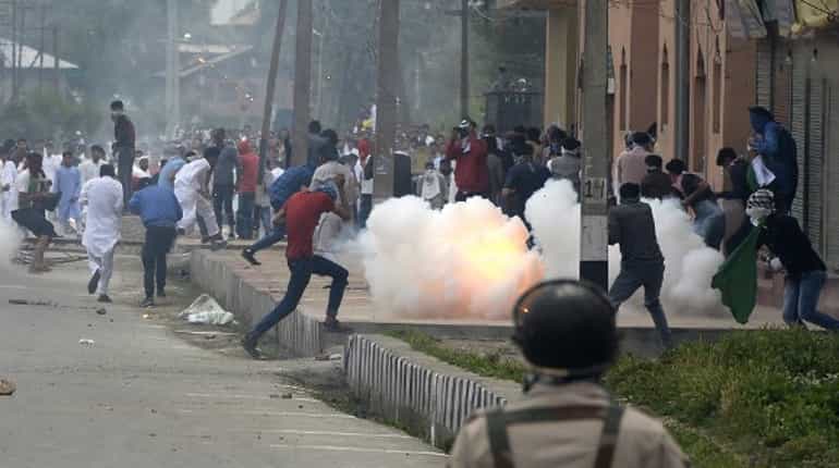 Security forces use tear-gas shells