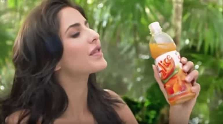 Katrina Kaif featuring in advertisement of slice