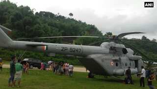 Watch: Indian minister Rijiju's chopper makes emergency landing in Arunachal