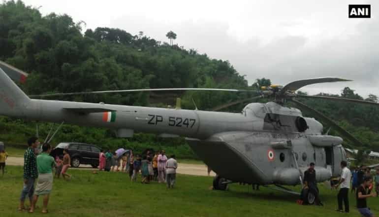 Watch: Indian minister Rijiju's chopper makes emergency landing in Arunachal