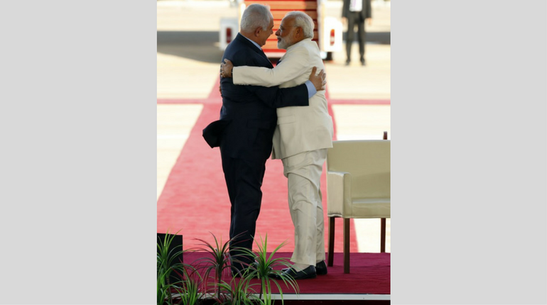 Israel prime minister Benjamin Netanyahu and Indian Prime Minister Narendra Modi