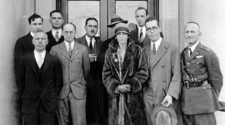 A file photo released by NASA of Amelia Earhart during her tour of Langley in Virginia