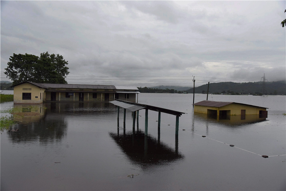 School submerged