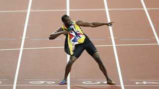 Usain Bolt goes viral with 'social distancing' Olympic photo