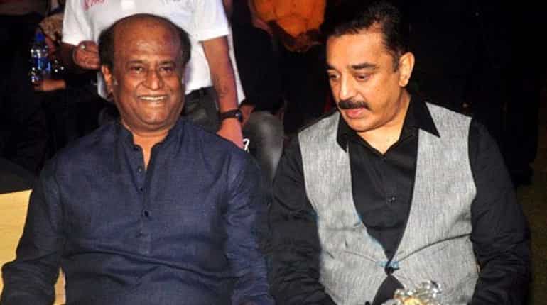 Rajinikanth invites Kamal Haasan for daughter Soundarya's wedding with a hug