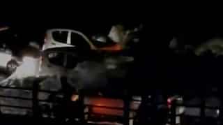 Watch: Vehicles drive into 'toxic' foam spewed by Bellandur Lake in Bengaluru