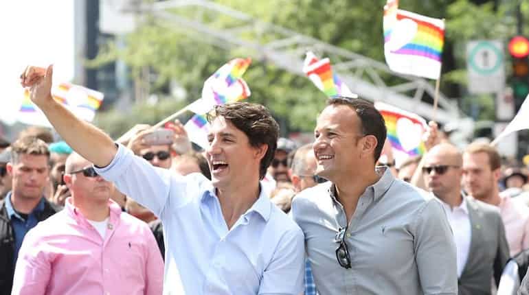 Watch: Canada PM Trudeau, Irish counterpart Varadkar at Montreal Pride Parade