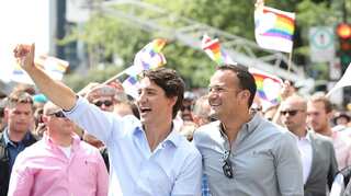Watch: Canada PM Trudeau, Irish counterpart Varadkar at Montreal Pride Parade