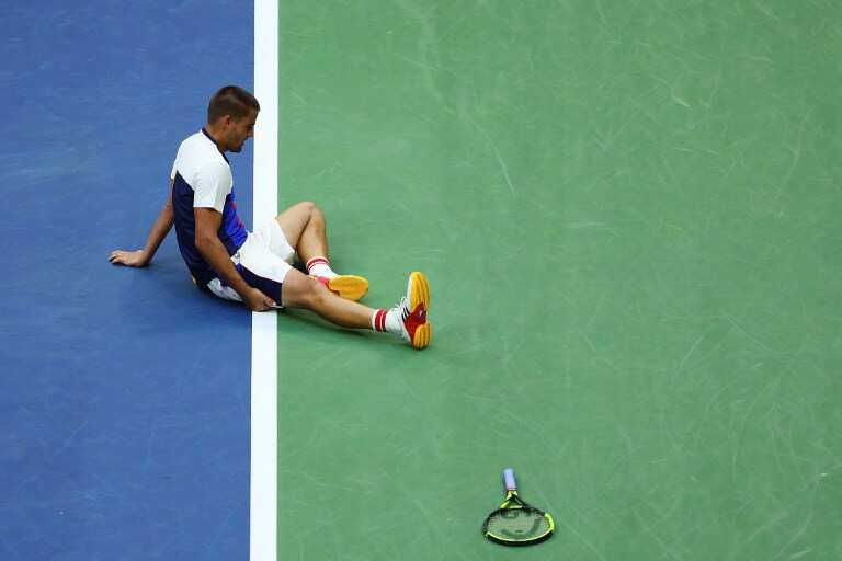 Youzhny falls