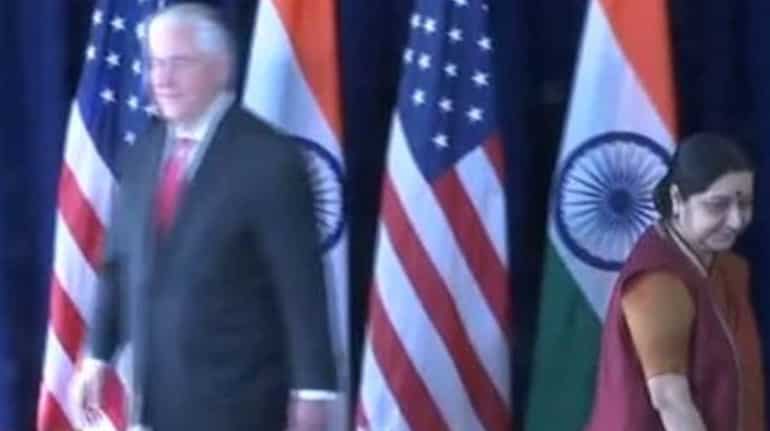 H-1B?visa, defence feature in talks between Sushma Swaraj, US counterpart Tillerson