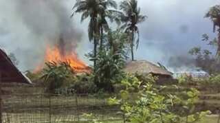 Fires rage in Rakhine as Myanmar army blames Rohingya for mosque blast