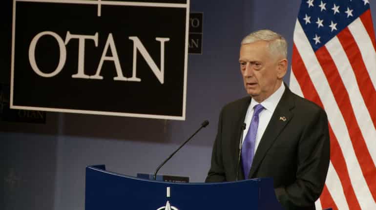 US defense secretary Mattis and NATO chief Stoltenberg in Kabul