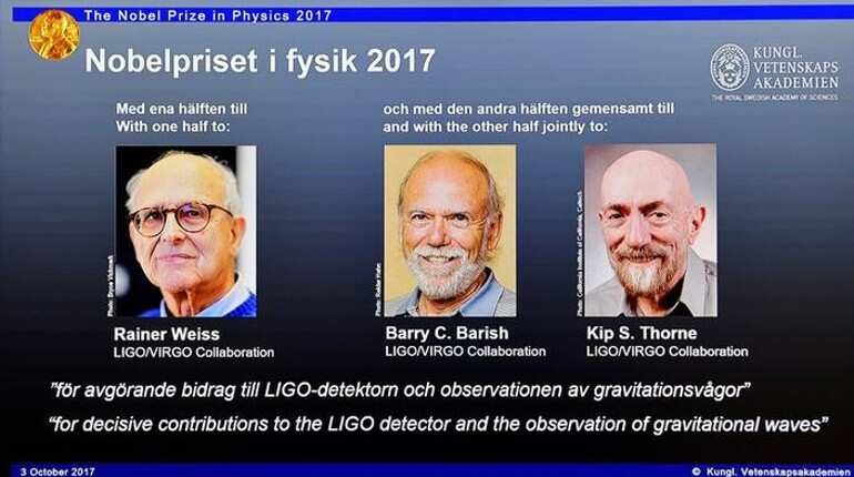 US trio wins physics Nobel for detection of waves from black hole collisions