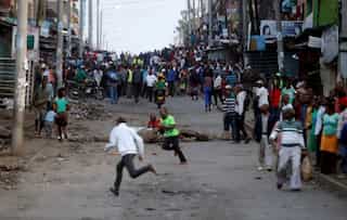 Kenyan journalists attacked while waiting for opposition leader's speech
