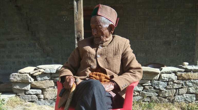 Himachal election: India's oldest voter Shyam Saran Negi proudly shows his inked finger